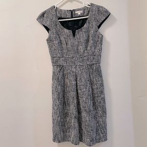 SHOSHANNA Black White Tweed Cap Sleeve Dress Sz 0